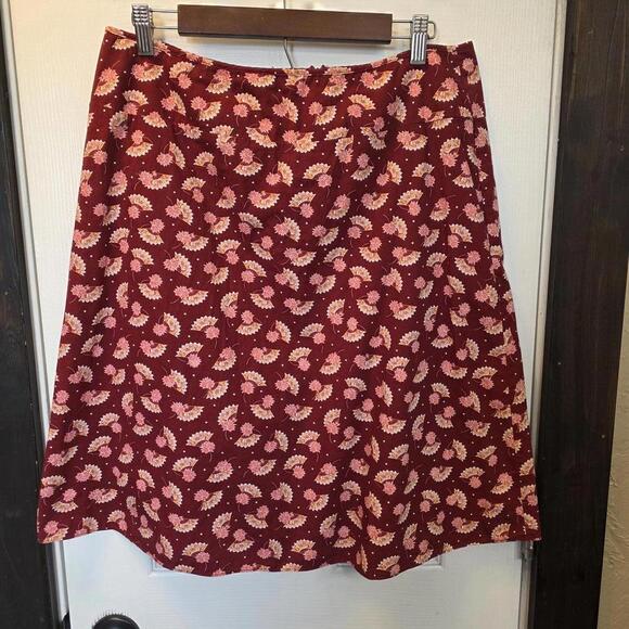 New York & Company Dresses & Skirts - Vintage New York & Co. Red Floral A-Line Skirt with Back Zipper- 12